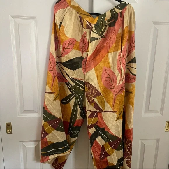 🔥NOT AVAILABLE 🔥🔥Anthropologie Palms Printed Pant Set - Picture 5 of 5